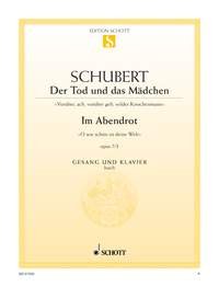 Der Tod und das Mädchen / Im Abendrot: D 531 / D 799. high Voice Part and Piano. aiguë. Sheet Music