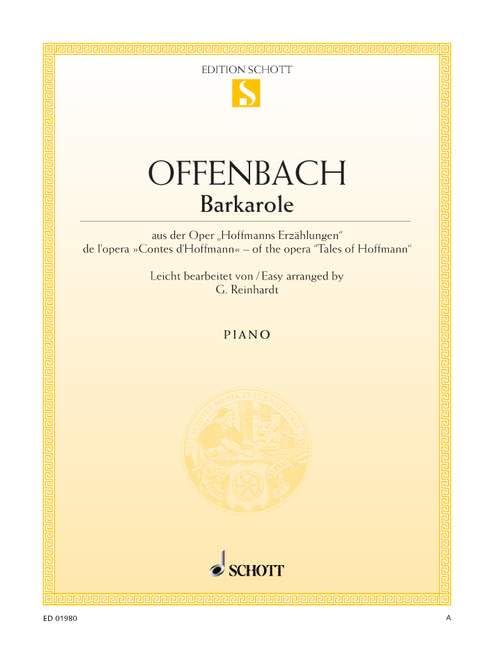Barcarolle: from the Opera "Tales of Hoffmann". piano. Sheet Music