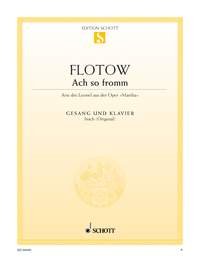 Ach so fromm: aus "Martha". Tenor and Piano. ténor. Sheet Music
