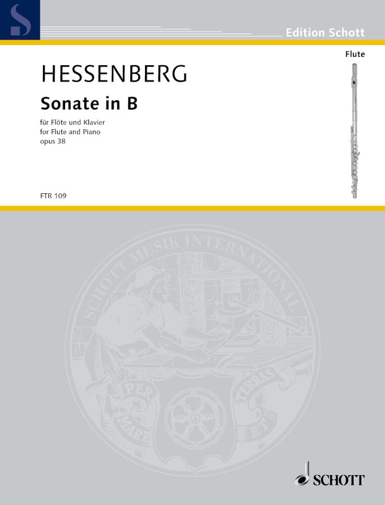 Sonate in B: op. 38. Flöte und Klavier. (Edition Schott) Sheet Music