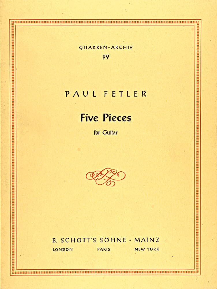 Five Pieces: Gitarre. (Gitarren-Archiv) Sheet Music