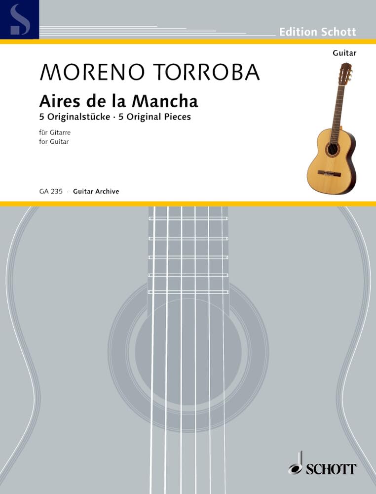 Aires de la Mancha: Fünf Originalstücke. Gitarre. (Edition Schott) Sheet Music