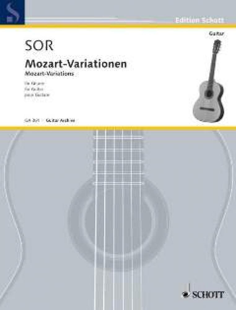 Mozart-Variationen: op. 9. Gitarre. (Gitarren-Archiv) Sheet Music