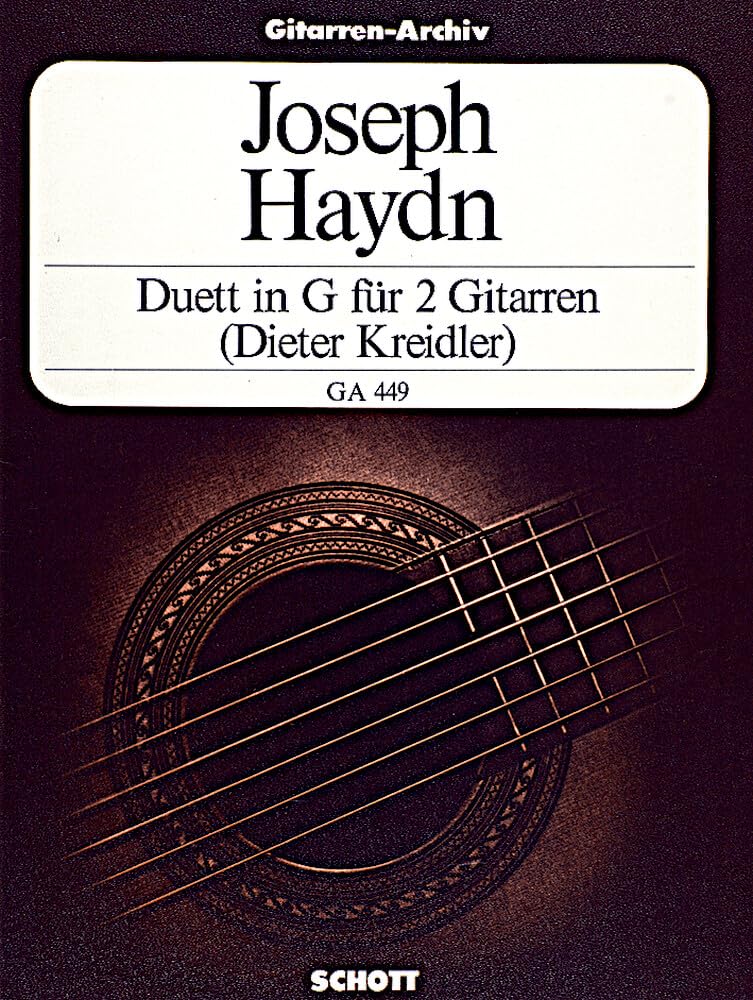 Duett in G: nach dem Original für 2 Barytone. Hob. XII:4. 2 Gitarren. Spielpartitur. (Gitarren-Archiv) Sheet Music