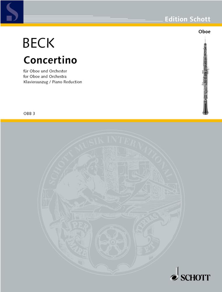 Concertino: Oboe und Orchester. Klavierauszug mit Solostimme. (Edition Schott) Sheet Music