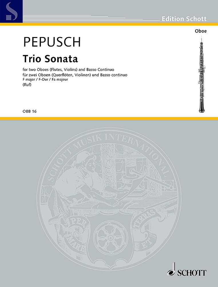 Triosonate F-Dur: 2 Oboen (Flöte, Violine) und Basso continuo. (Oboen Bibliothek) Sheet Music