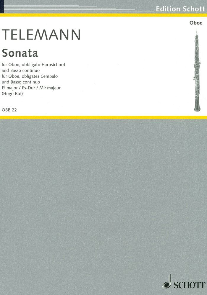Sonata Eb Major: oboe, obligatory harpsichord and basso continuo. Sheet Music