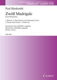Product Image: 12 Madrigals: mixed choir (SSATB). Partition de chœur.