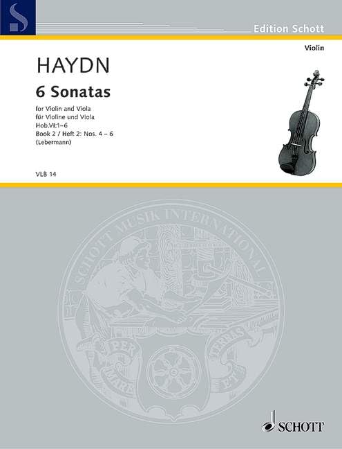 6 Sonatas: Heft 2. Hob.VI: 1-6. Violine und Viola. Spielpartitur.: Hob.VI: 1-6. violin and viola. Partition d'exécution. (Edition Schott) Sheet Music