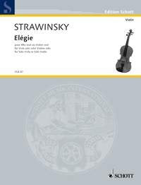 Elégie: for Solo Violin (Solo Viola). violin or viola. Sheet Music