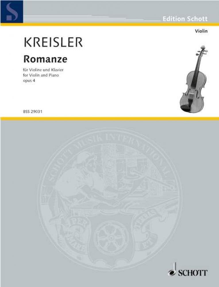 Romance: No. 1. op. 4. violin and piano. Sheet Music