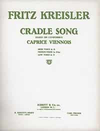 Cradle Song 1915: Caprice Viennois. tiefe Singstimme und Klavier. tief. Sheet Music