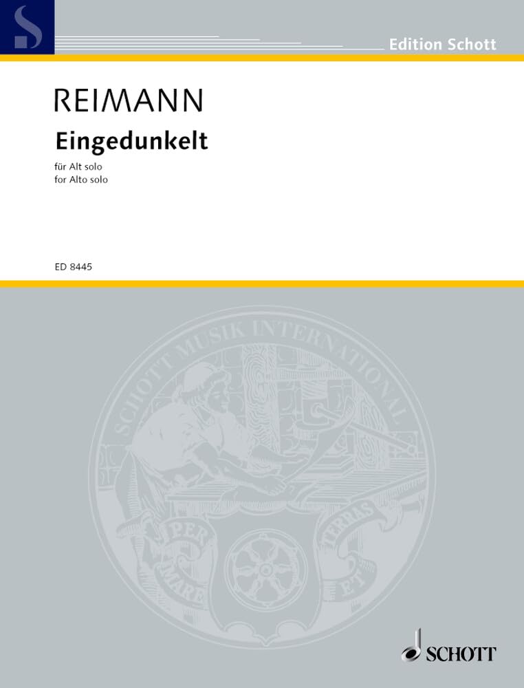 Eingedunkelt: Neun Gedichte nach Paul Celan. Alt-Solo. Alt. Sheet Music