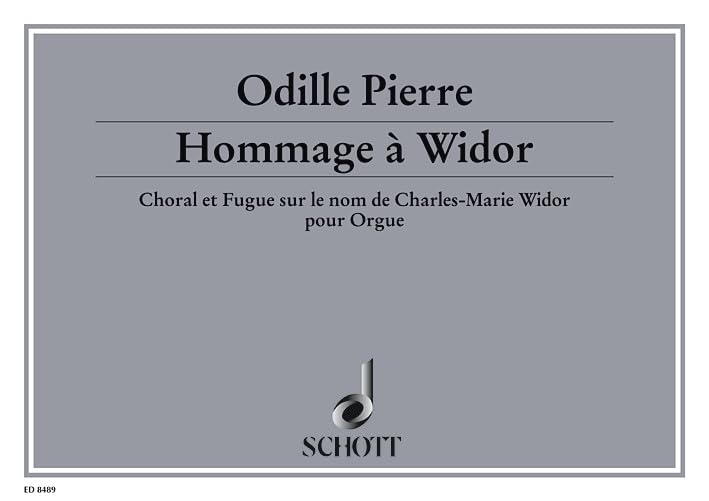 Hommage à Widor: Choral et Fugue sur le nom de Charles-Marie Widor. op. 5. Orgel. Sheet Music