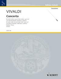 Concerto A-Dur: PV 222-F.I No. 139. Violine, 2. Violine "per eco" und Streichorchester mit Basso continuo. (Edition Schott) Sheet Music