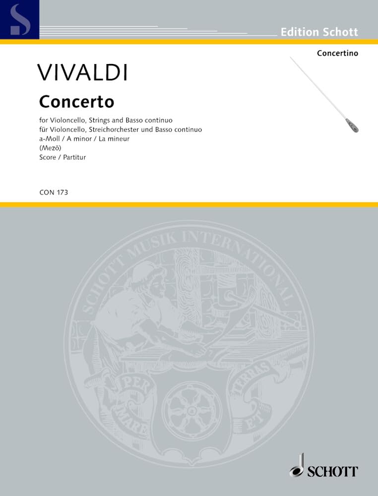 Concerto a-Moll: PV 24-F.III Nr. 4. Violoncello, Streichorchester und Basso continuo. Partitur. (Concertino) Sheet Music