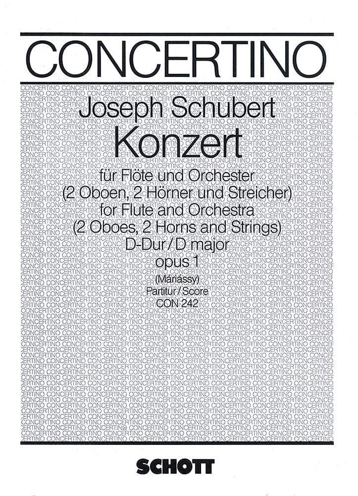 Konzert D-Dur: op. 1. Flöte und Orchester. Partitur. (Concertino) Sheet Music