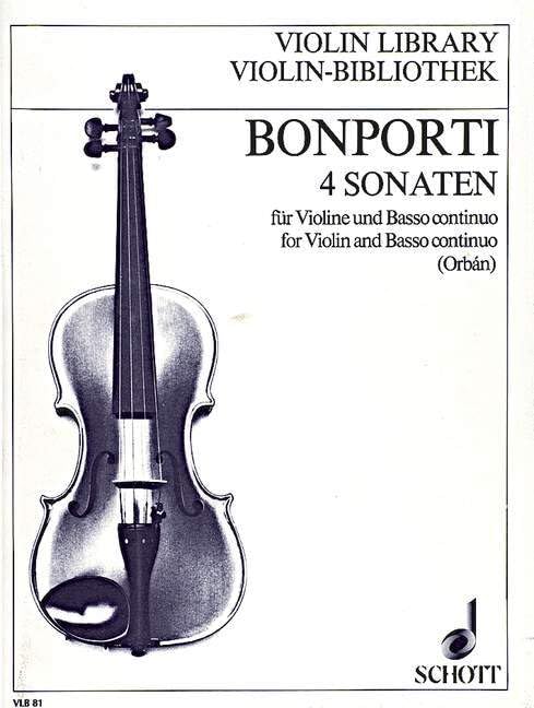 4 Sonatas: op. 12. violin and basso continuo. book