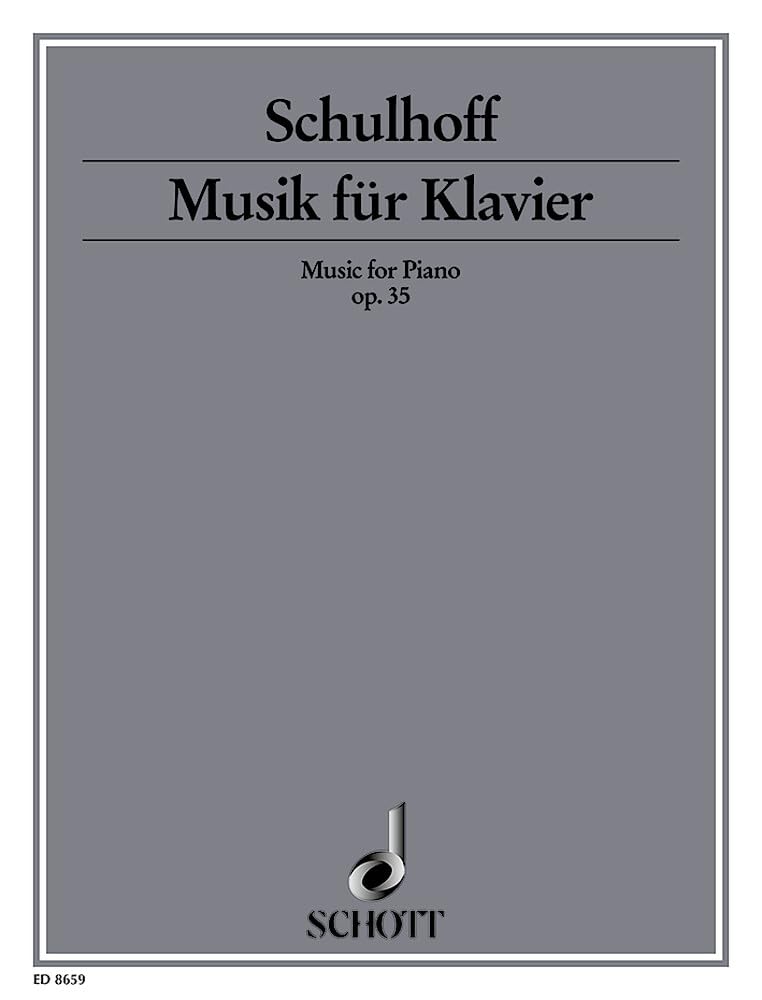 Music for Piano: op. 35. piano. book
