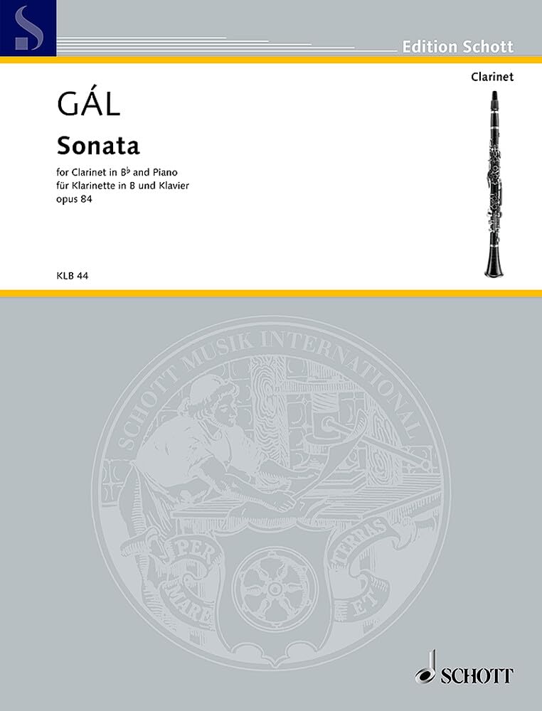 Sonata: op. 84. clarinet in Bb and piano. book