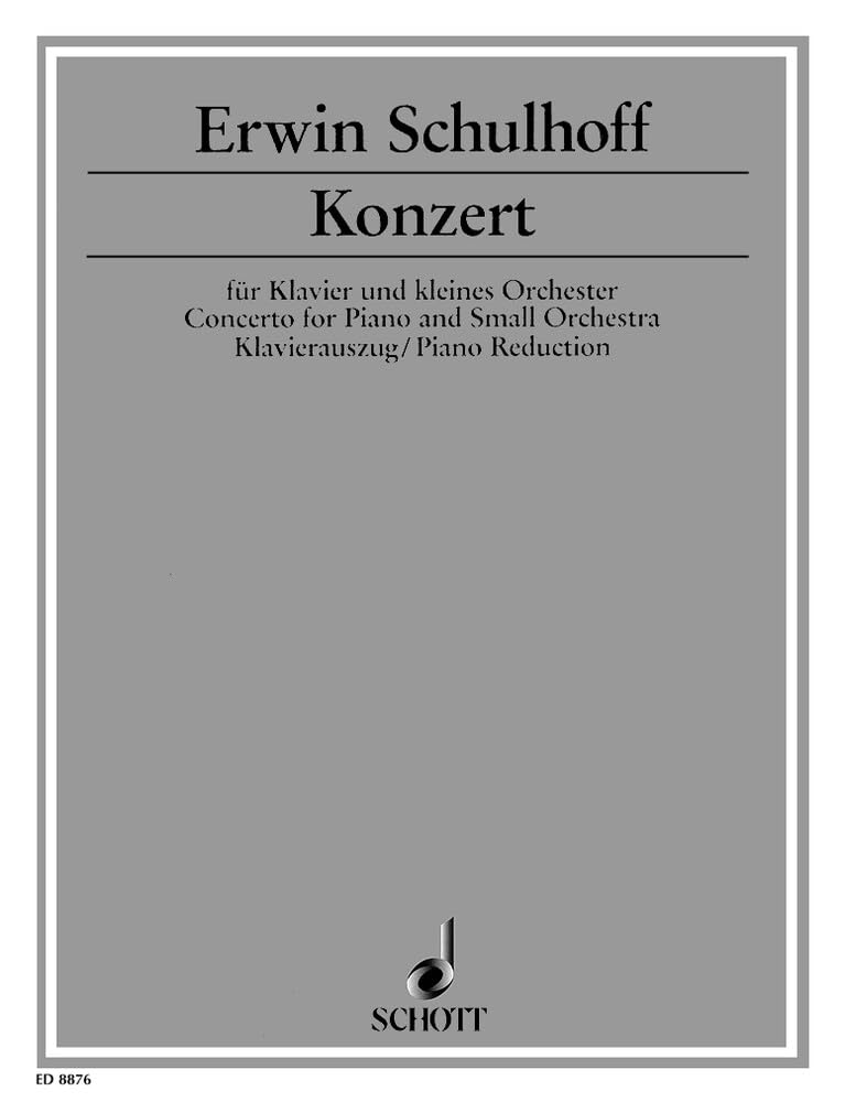 Konzert: op. 43. Klavier und kleines Orchester. Klavierauszug. Sheet Music