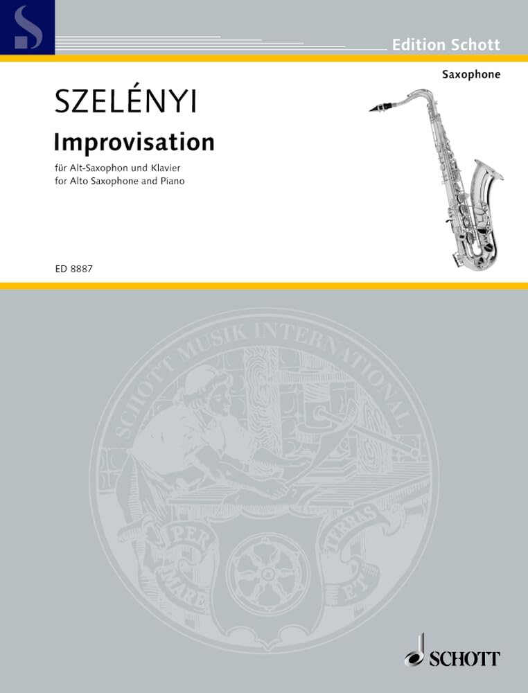 Improvisation: Alt-Saxophon und Klavier. (Edition Schott) Sheet Music