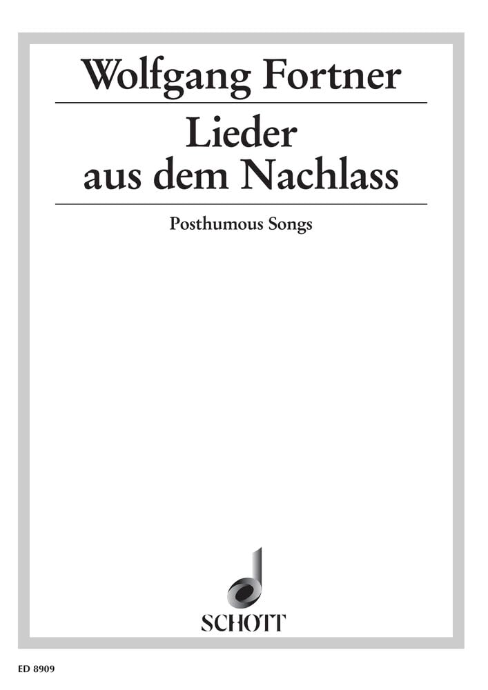 Posthumous Songs: voice and piano. book