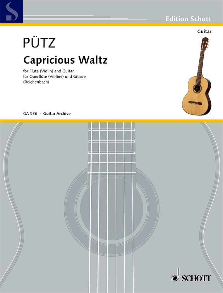Capricious Waltz: Flöte (Violine) und Gitarre. (Edition Schott) Sheet Music