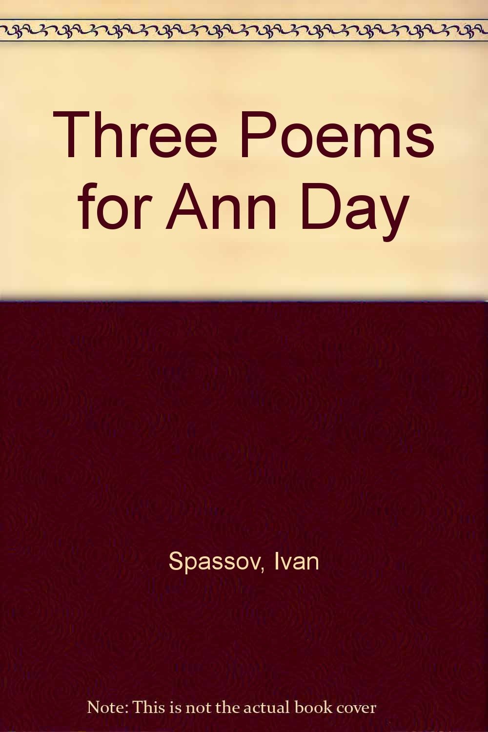 Three Poems for Ann Day: soprano, flute, horn, cello and double bass. soprano. Partition et parties. book