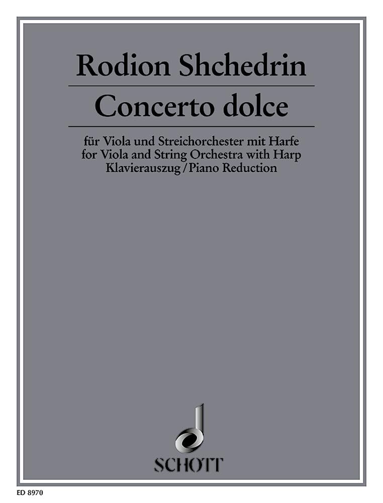 Concerto dolce: für Viola mit Streichorchester und Harfe. Viola mit Streichorchester und Harfe. Klavierauszug mit Solostimme. Sheet Music