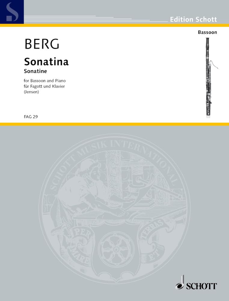 Sonatina - Berg - for bassoon and piano für Fagott und Klavier (Jensen) book