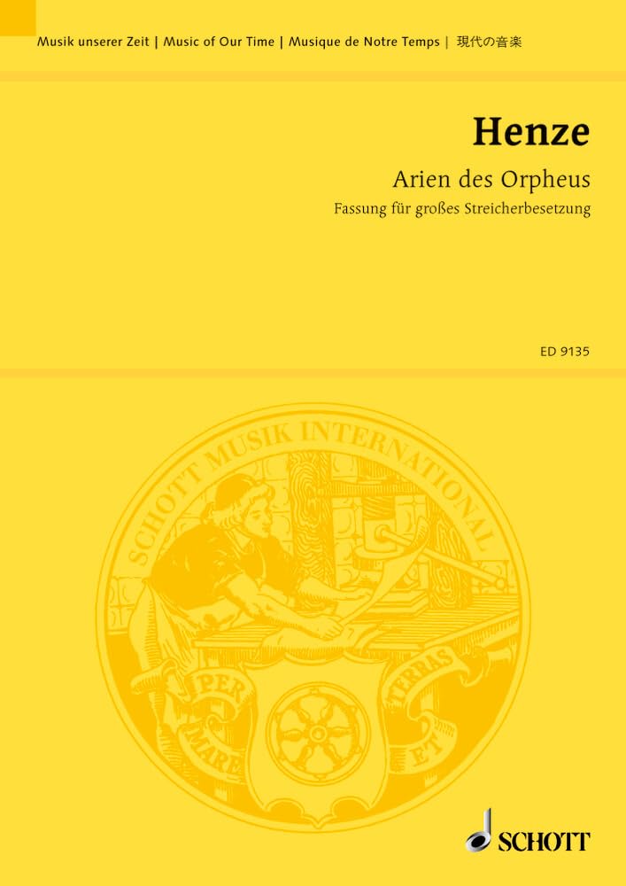Arien des Orpheus: guitar, harp, harpsichord and large string ensemble. Partition d'étude. book
