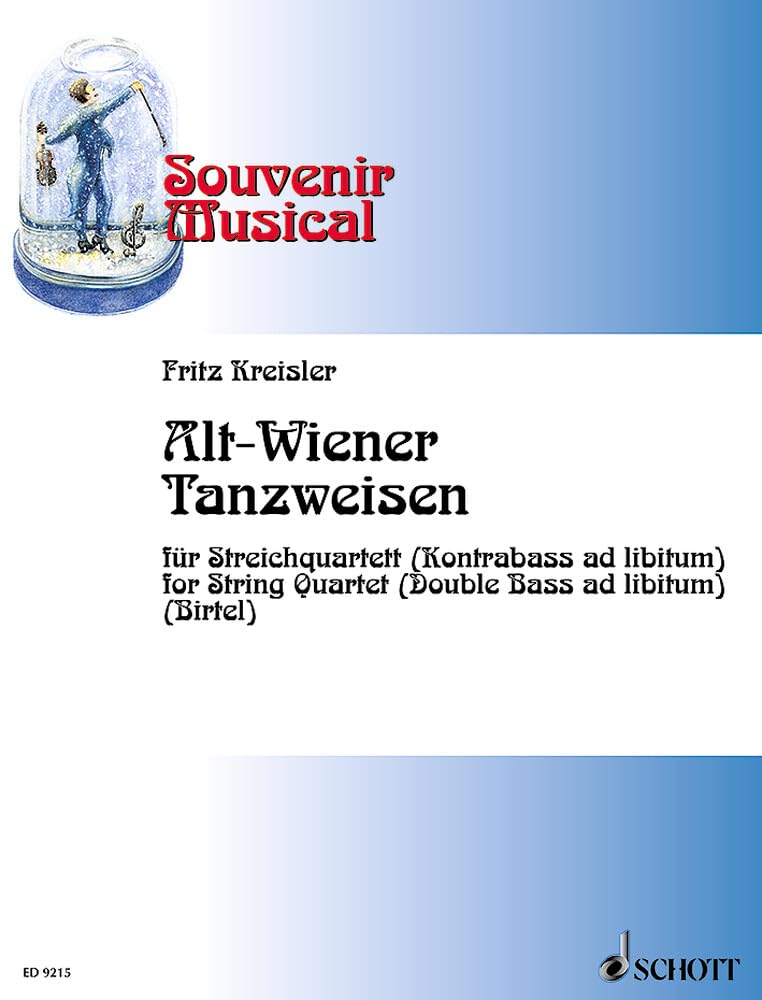 Alt-Wiener Tanzweisen: Caprice viennois. Heft 1. Streichquartett. Partitur und Stimmen. (Souvenir Musical, Heft 1) Film, Art & Culture