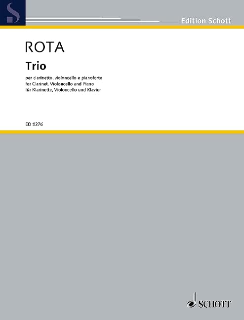 Trio: pour clarinette, violoncelle et piano. clarinet, cello and piano. Partition et parties. Sheet Music