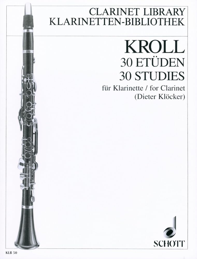 30 Etüden: "die Technik der Zunge betreffend". Klarinette. (Klarinetten-Bibliothek) Sheet Music