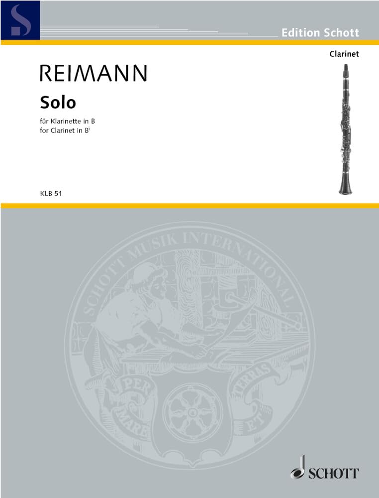 Solo: für Klarinette. Klarinette in B. (Edition Schott) Arts & Music