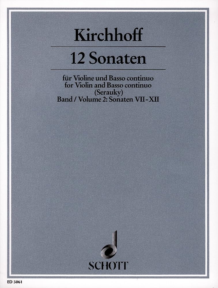 12 Sonaten: Band 2. Violine und Basso continuo. (Edition Schott) Sheet Music