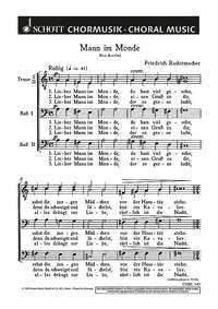 Mann im Monde: "Lieber Mann im Monde". men's choir (TTBB). Partition. Books