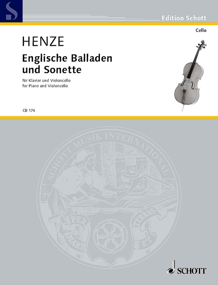 Englische Balladen und Sonette: für Klavier und Violoncello. Klavier und Violoncello. (Cello-Bibliothek) Sheet Music