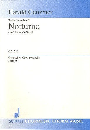 Six chorals: N° 2 Notturno. GeWV 45. mixed choir. Partition de chœur. book