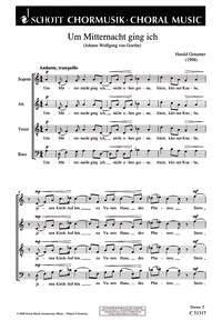 A minuit, je suis parti: GeWV 44. mixed choir. Partition de chœur. Books