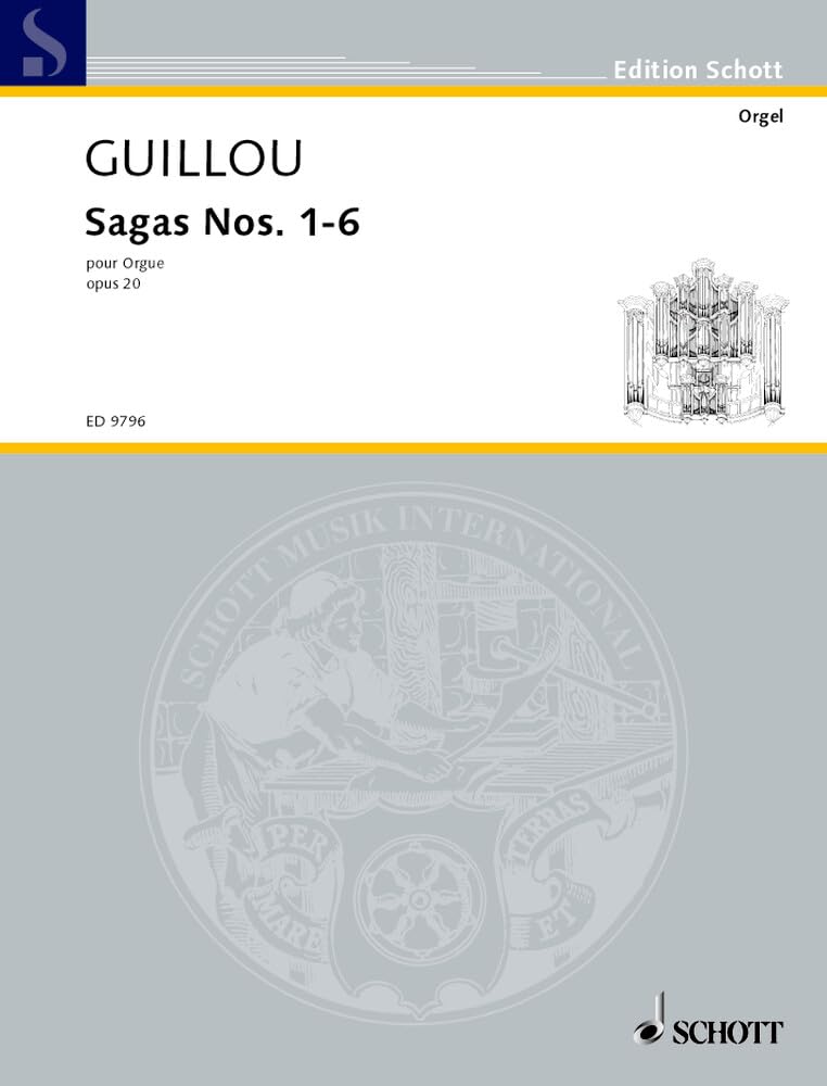 Sagas Nos. 1-6: op. 20. Orgel. (Edition Schott) Sheet Music