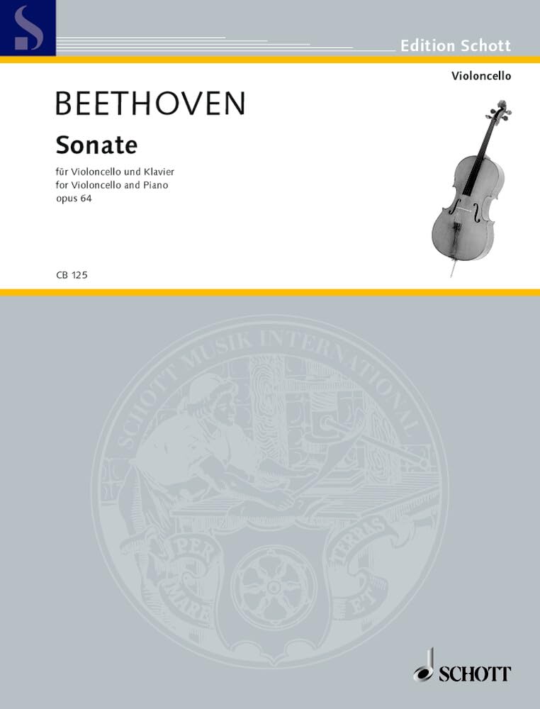 Sonate: nach dem Streich-Trio Es-Dur, op. 3. op. 64. Violoncello und Klavier. (Cello-Bibliothek) Sheet Music