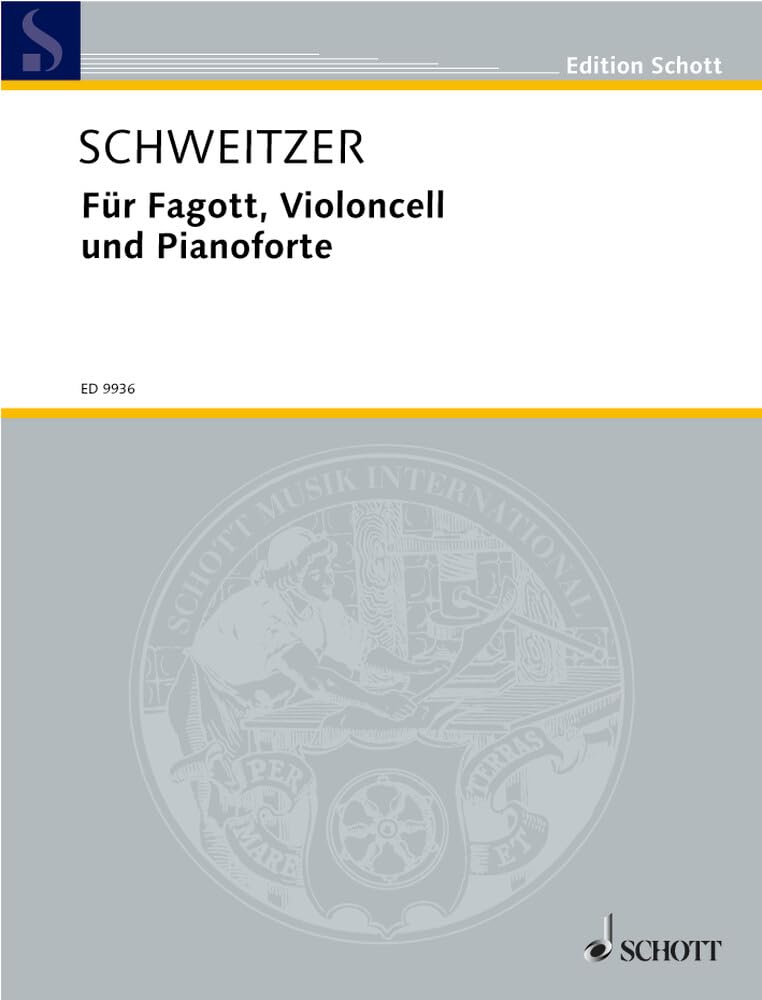Für Fagott, Violoncell und Pianoforte: bassoon, cello and piano. Partition d'exécution. book