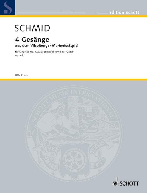 4 Gesänge: op. 42. voice and piano. Sheet Music