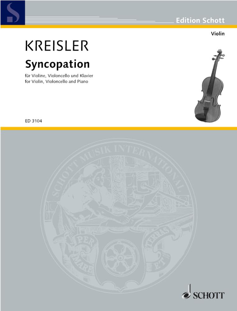 Syncopation: Violine, Violoncello und Klavier. Stimmensatz. (Edition Schott) Sheet Music