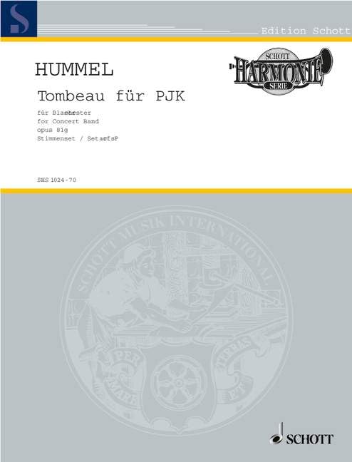 Tombeau: pour PJK. op. 81g. wind band or wind instrumentsensemble. Jeu de parties. Sheet Music