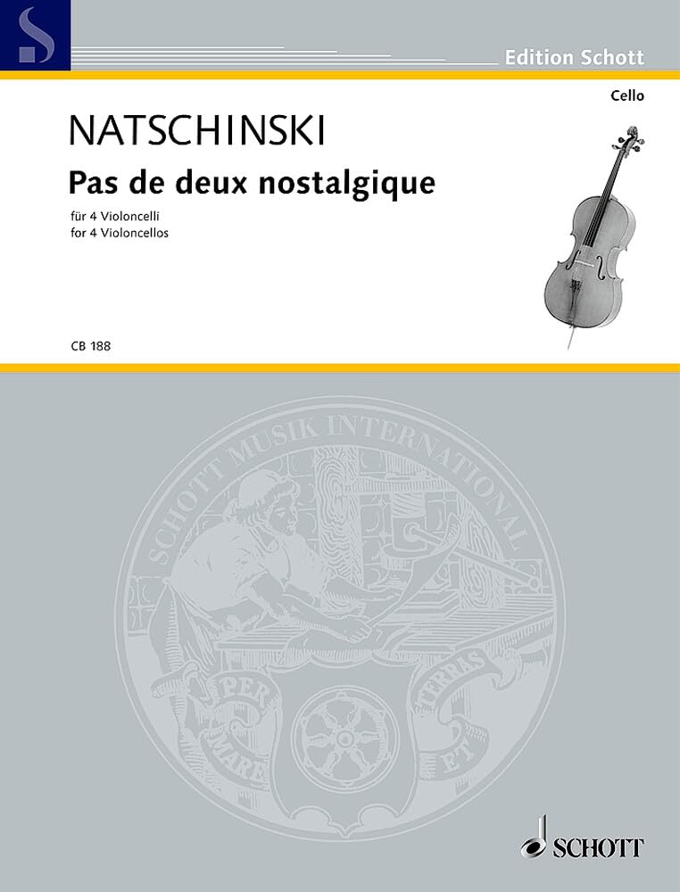 Pas de deux nostalgique: aus dem Ballett "Hoffmanns Erzählungen". 4 Violoncelli. Partitur und Stimmen. (Cello-Bibliothek) Sheet Music