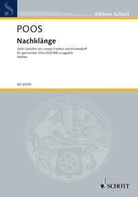 Nachklänge: Eight Poems by Joseph von Eichendorff. mixed choir (SSATBB). Partition de chœur. Sheet Music