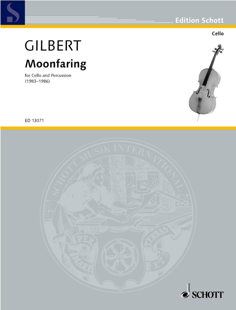 Moonfaring: for cello and percussion. Violoncello und Schlagwerk. Partitur und Stimmen. (Edition Schott) Sheet Music